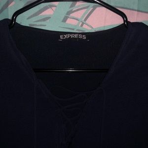 Express long sleeve v neck shirt